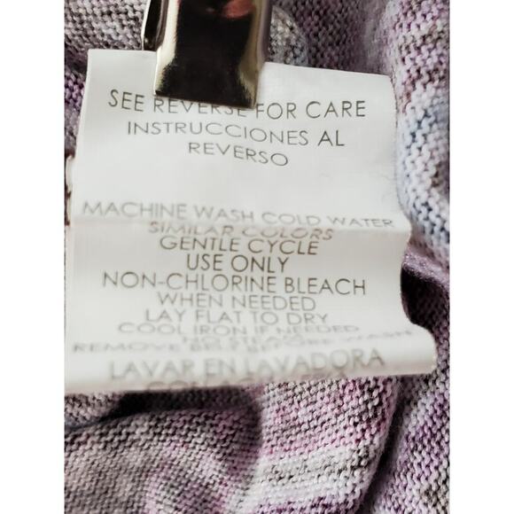 COREY P Women's Multicolor Cowl Neck Handkerchief Hemline Sweater Dress Sz S - Picture 10 of 10